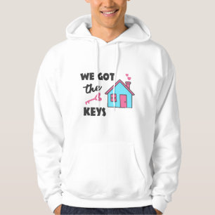 Veste À Capuche Fête de crémaillère On a les Clés