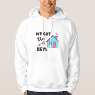 Veste À Capuche Fête de crémaillère On a les Clés