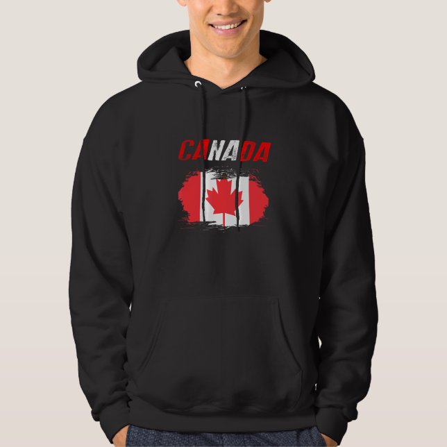 Veste À Capuche Fête de la fête du Canada de l'Érable canadien (Devant)