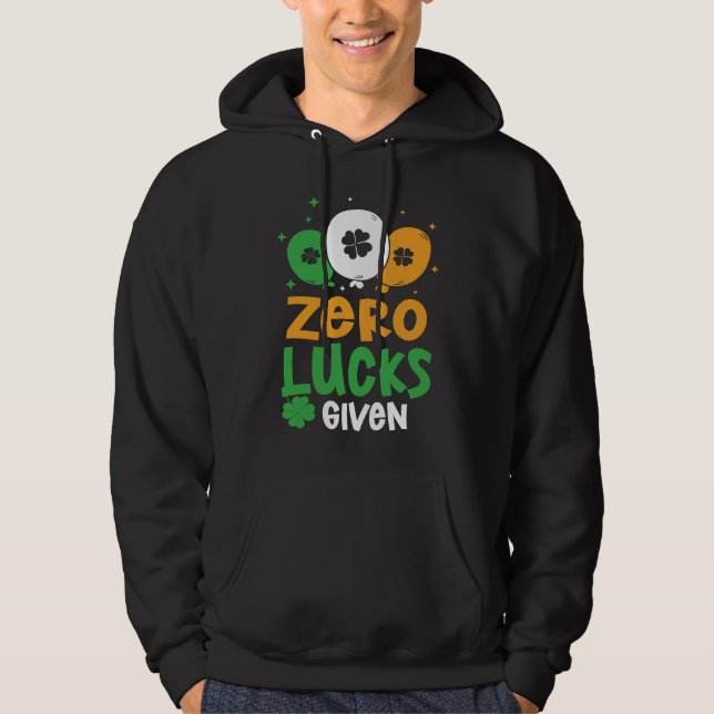 Veste À Capuche Fête de la Saint-Patrick sans chance offerte Humou (Devant)