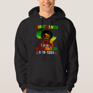 Veste À Capuche Fête de l'Indépendance Afro Melanin Noir cheveux n