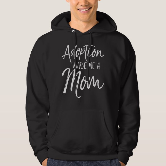 Veste À Capuche Fête des mères pour l'adoption adoptive mère m'a f (Devant)