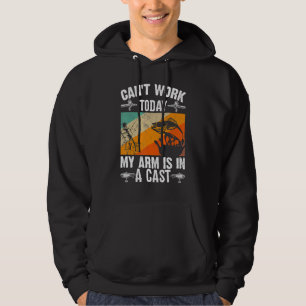Veste À Capuche Fête des pères de pêche Je ne peux pas travailler 