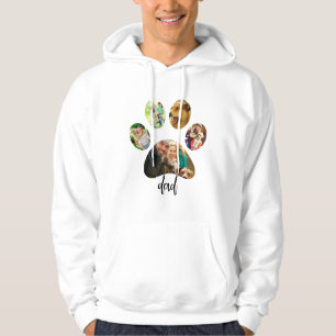 Veste À Capuche Fête des Pères Papa Chien   5 Empreintes de Patte 
