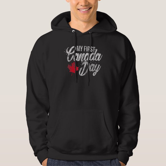 Veste À Capuche Fête du Canada Canadien Ma première fête du Canada (Devant)