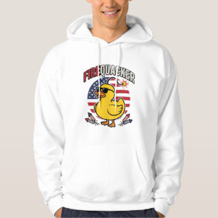 Veste À Capuche Feu d'artifice Canard Patriotique Conception Vecto