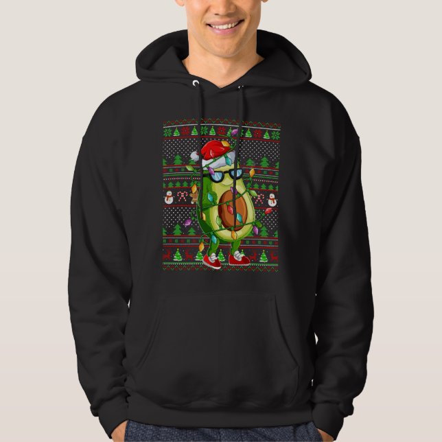 Veste À Capuche Feu de Noël Aiguille Style de Sweater Éclairage Av (Devant)