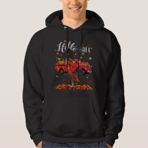 Veste À Capuche Feuille de poulet de l'érable Automne Camion rouge