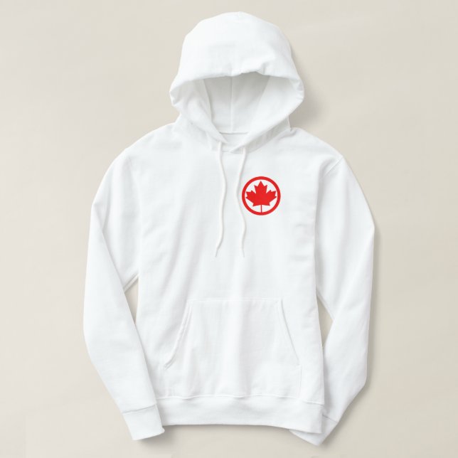 Veste À Capuche Feuille d'érable du Canada (Design devant)
