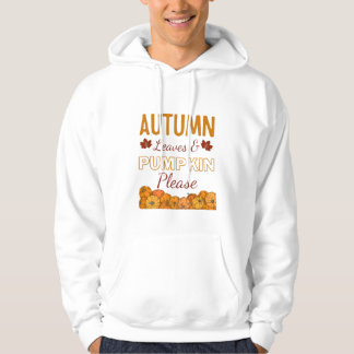 Veste À Capuche Feuilles d'automne et Citrouille S'il vous plaît