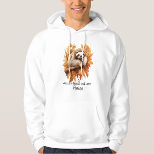 Veste À Capuche Feuilles d'automne et paresse s'il vous plaît