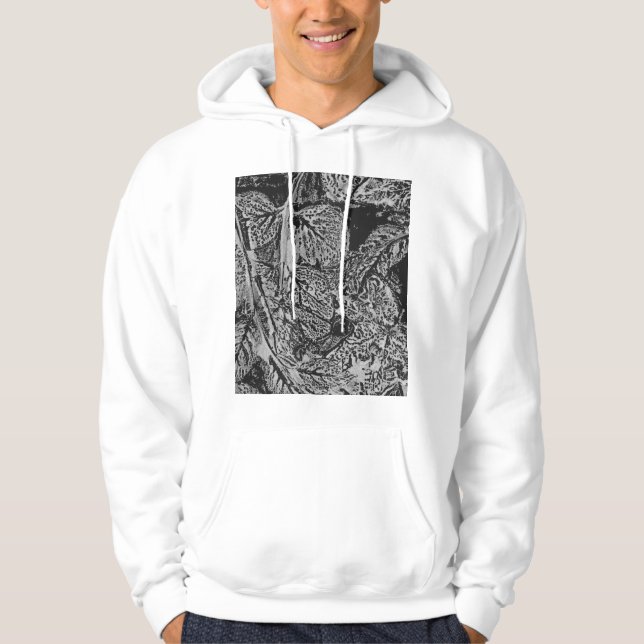 Veste À Capuche Feuilles noires (Devant)