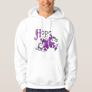 Veste À Capuche Fibromyalgie de papillon en verre souillé
