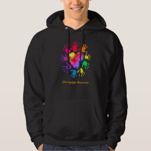 Veste À Capuche Fibromyalgie : Mains de sensibilisation Fibromyalg
