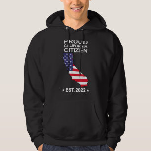 Veste À Capuche Fier citoyen californien 2022 Drapeau américain No