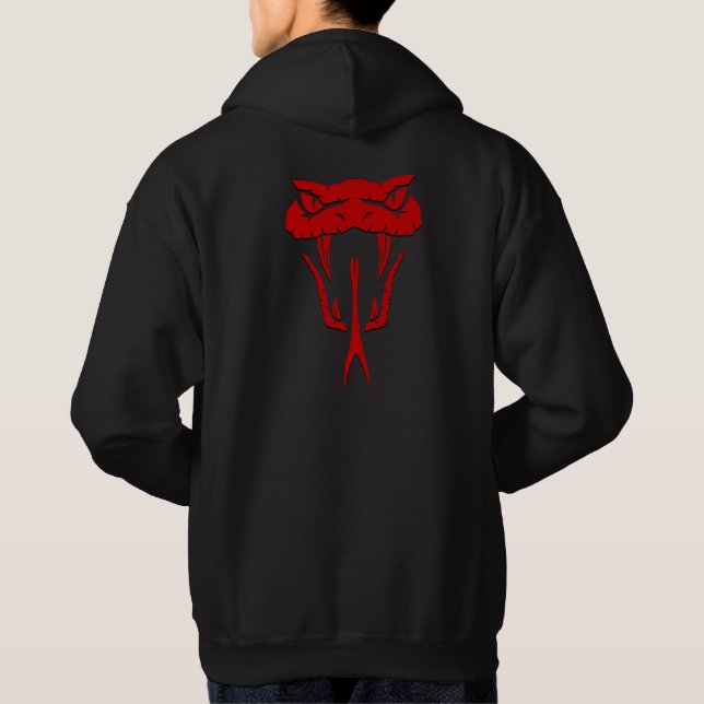 Veste À Capuche Fierce Red Snake Face Unisex (Dos)