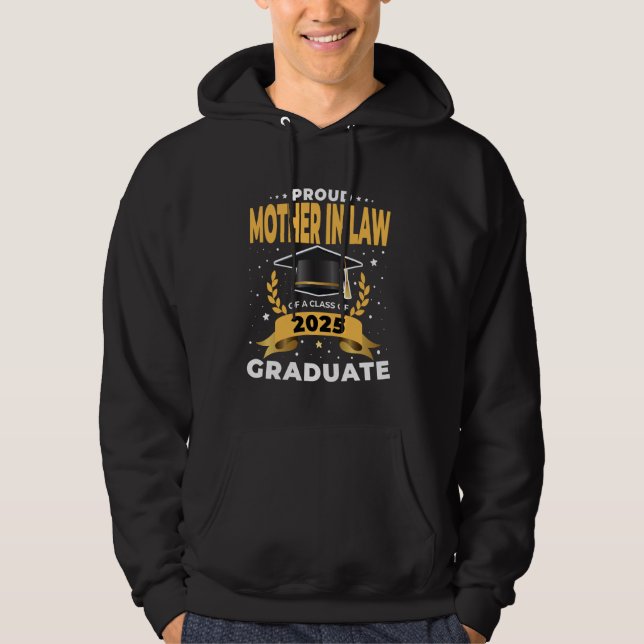 Veste À Capuche Fière belle-mère d'une classe de 2025 Gr Graduate (Devant)