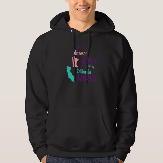 Veste À Capuche Fière conception de fille Juste une fille du Minne (Devant)