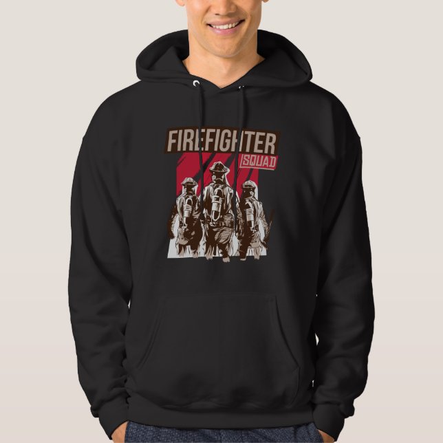 Veste À Capuche Fière escouade de pompiers (Devant)