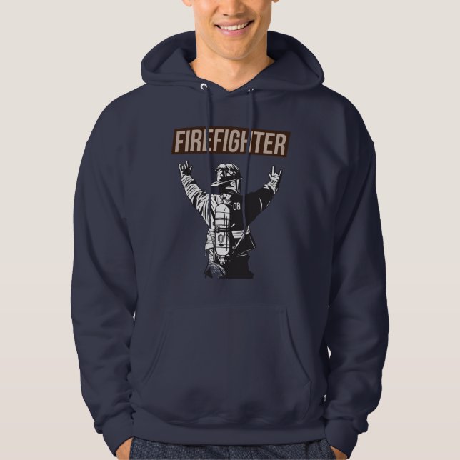 Veste À Capuche Fière escouade de pompiers (Devant)