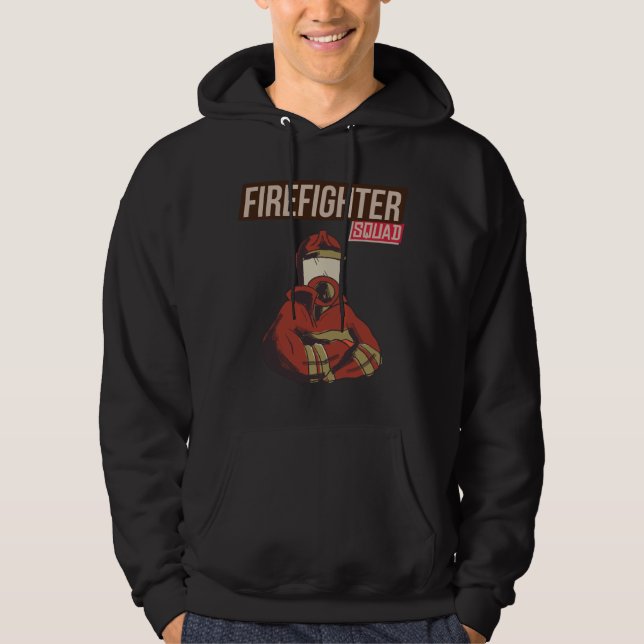 Veste À Capuche Fière escouade de pompiers (Devant)