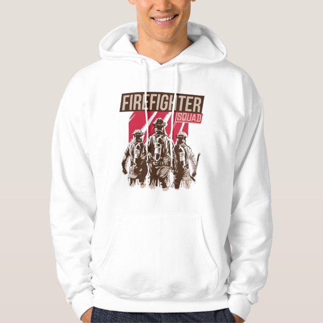 Veste À Capuche Fière escouade de pompiers (Devant)