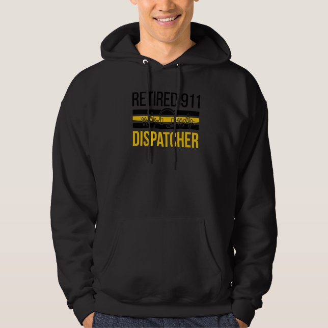 Veste À Capuche Fière retraite de l'opératrice 911 Retraite   (Devant)