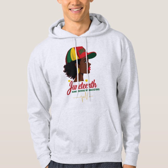 Veste À Capuche Fierté de Juneteenth – Hommage au patrimoine de 18 (Devant)