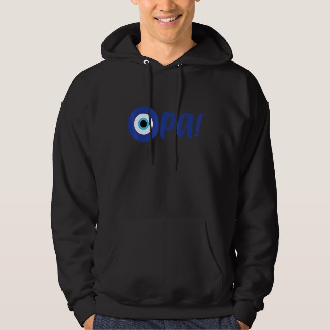 Veste À Capuche Fierté grecque Opa Mauvais œil Hellas Grèce Mauvai (Devant)