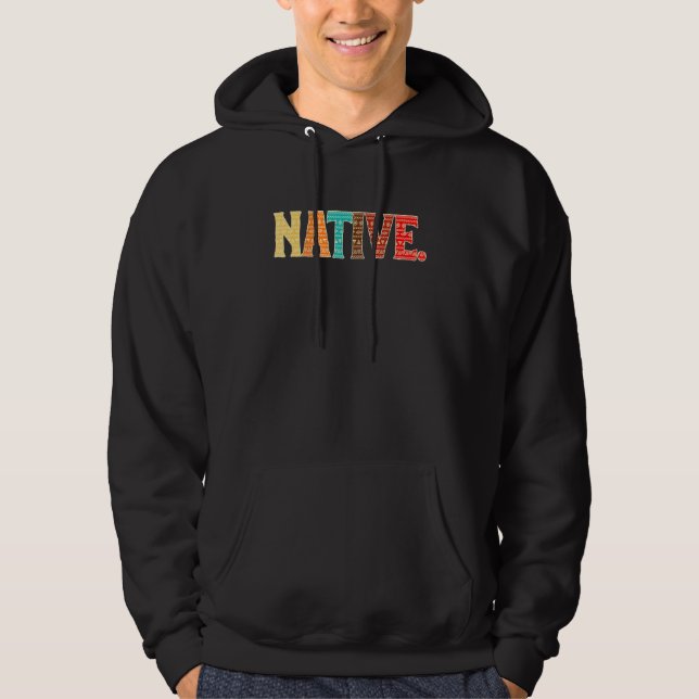 Veste À Capuche Fierté indienne native Cherokee amérindien indigèn (Devant)