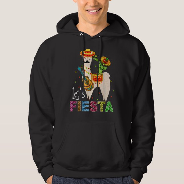 Veste À Capuche Fiesta Llama Cinco De Mayo Cactus Sombrero M (Devant)