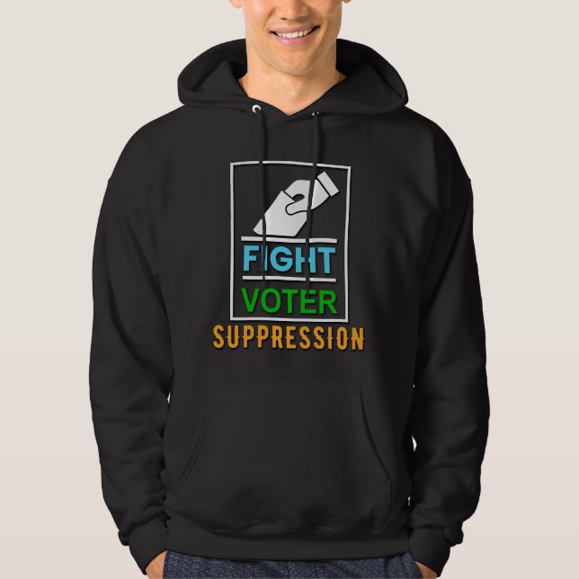 Veste À Capuche Fight Voter Suppression - Election Design (Devant)