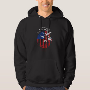 Veste À Capuche Fighter Jet American Flag Stars Stripes Militaire 