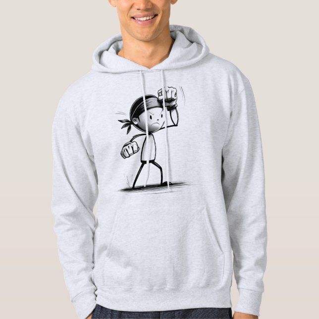 Veste À Capuche Fighter Stickman (Devant)