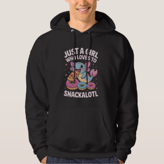 Veste À Capuche Fille avec axolotl mangeant une pizza Art