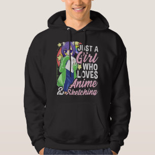 Veste À Capuche Fille drôle Juste une fille qui aime l'Anime et le