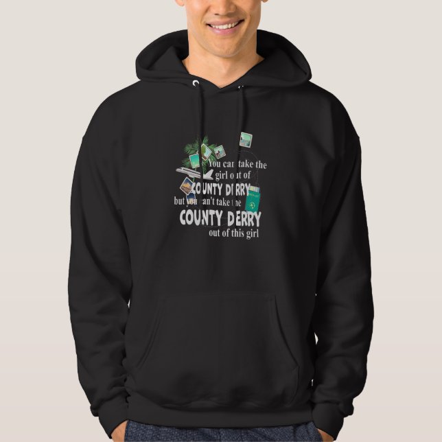 Veste À Capuche Fille du comté de Derry  Fille patriotique du comt (Devant)