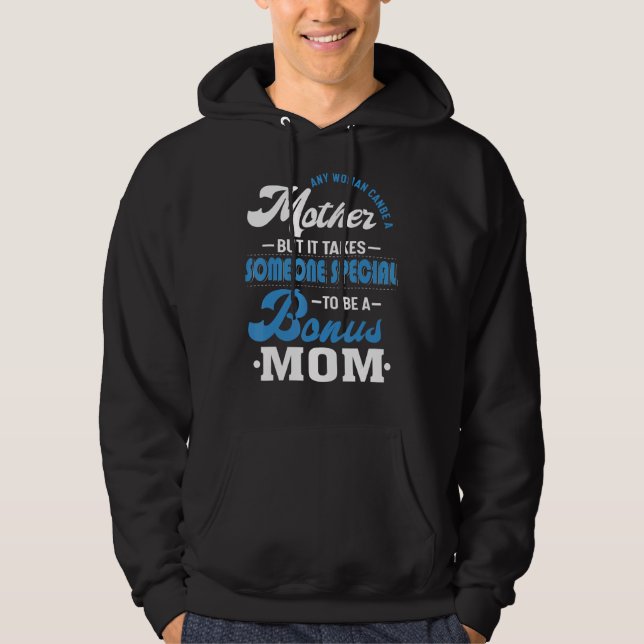 Veste À Capuche Filles Fier Bonus Maman Stepmaman Stepmère Mère (Devant)