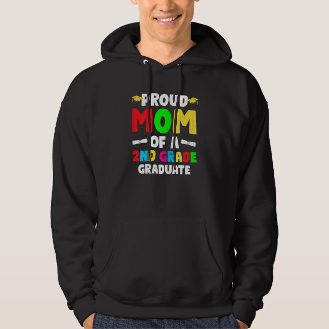 Veste À Capuche Filles Fier Maman D'Une 2e Année D'Études Secondai (Devant)