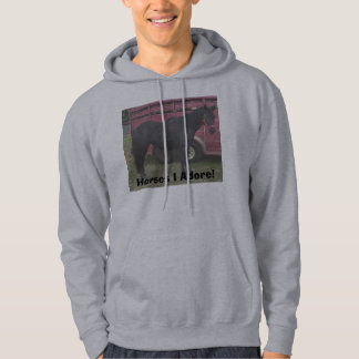 Veste À Capuche fillette, chevaux que j'adore !