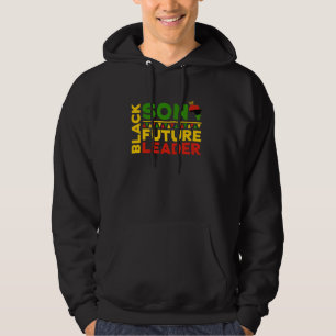 Veste À Capuche Fils Noir Leader du Futur Histoire Noire Afro Afri