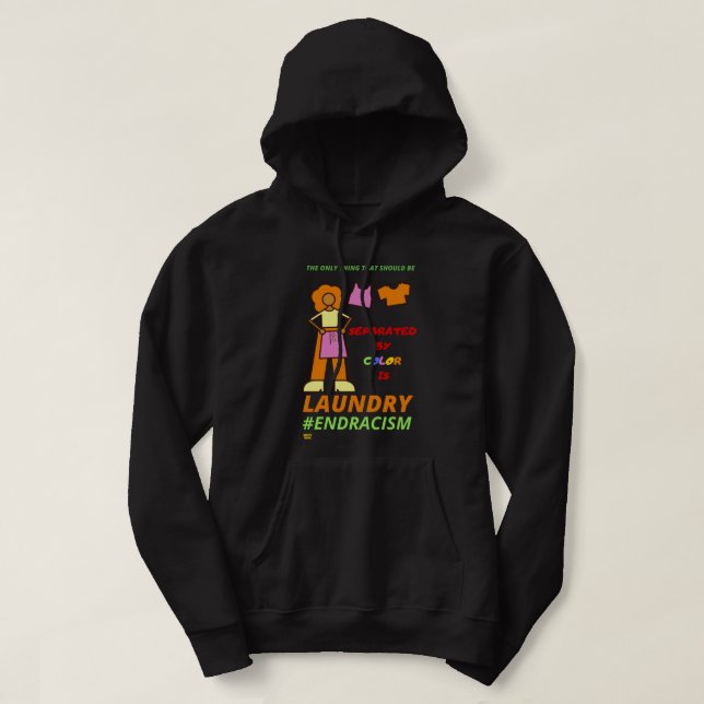 VESTE À CAPUCHE "FINIR LE RACISME"    (Design devant)