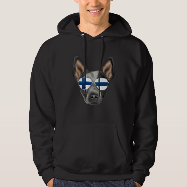 Veste À Capuche Finnish Flag Australian Cattle Dog Dog Finland Poc (Devant)