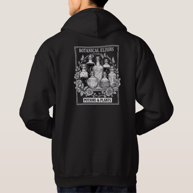 Veste À Capuche Flacons de Potion d'Élixirs Botaniques Graphique  (Dos)