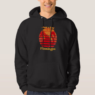 Veste À Capuche Flamant rose Juste Un Garçon Qui Aime Les Flamants