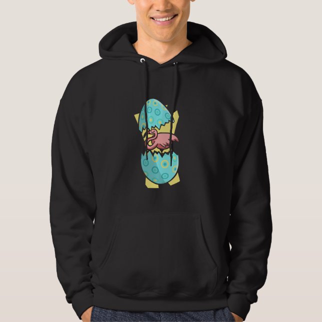Veste À Capuche Flamant rose Oeuf de Pâques (Devant)