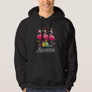 Veste À Capuche Flamingo Lumineux Chapeau de Père Noël Sweater Arb