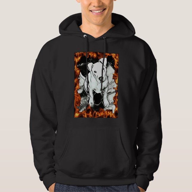 Veste À Capuche Flammes Pitbulles (Devant)
