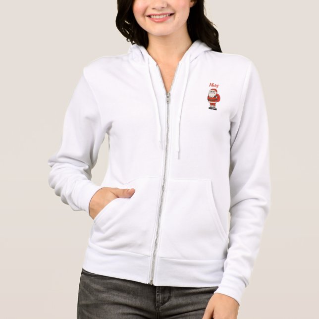 Veste À Capuche Flèches de Noël du Père Noël sur mesure (Devant)