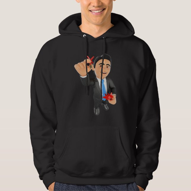 Veste À Capuche fléchettes pour joueurs de fléchettes Pally 20 flé (Devant)